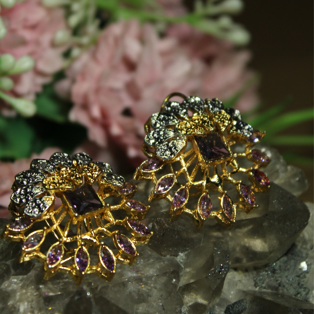 Şahane - Elegant Floral Earrings