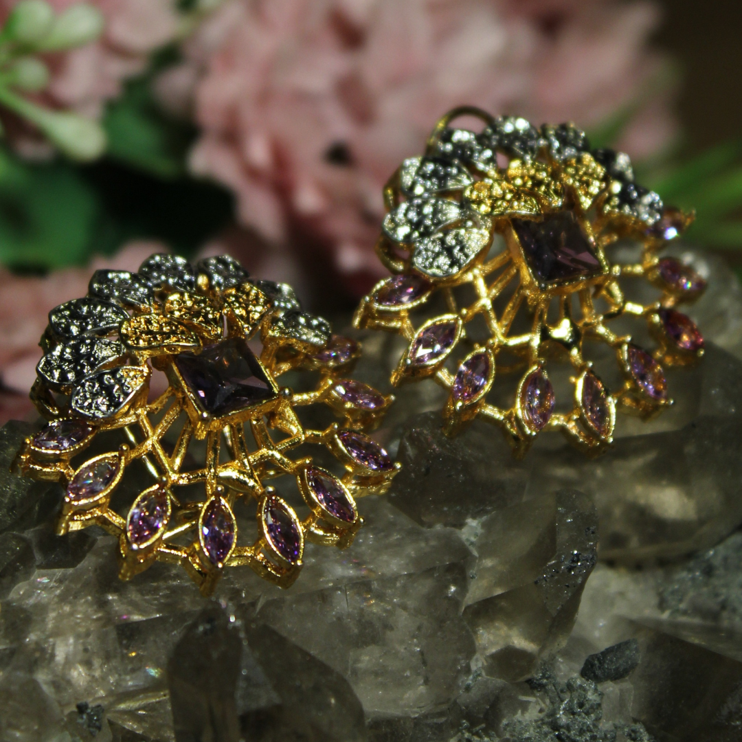 Şahane - Elegant Floral Earrings