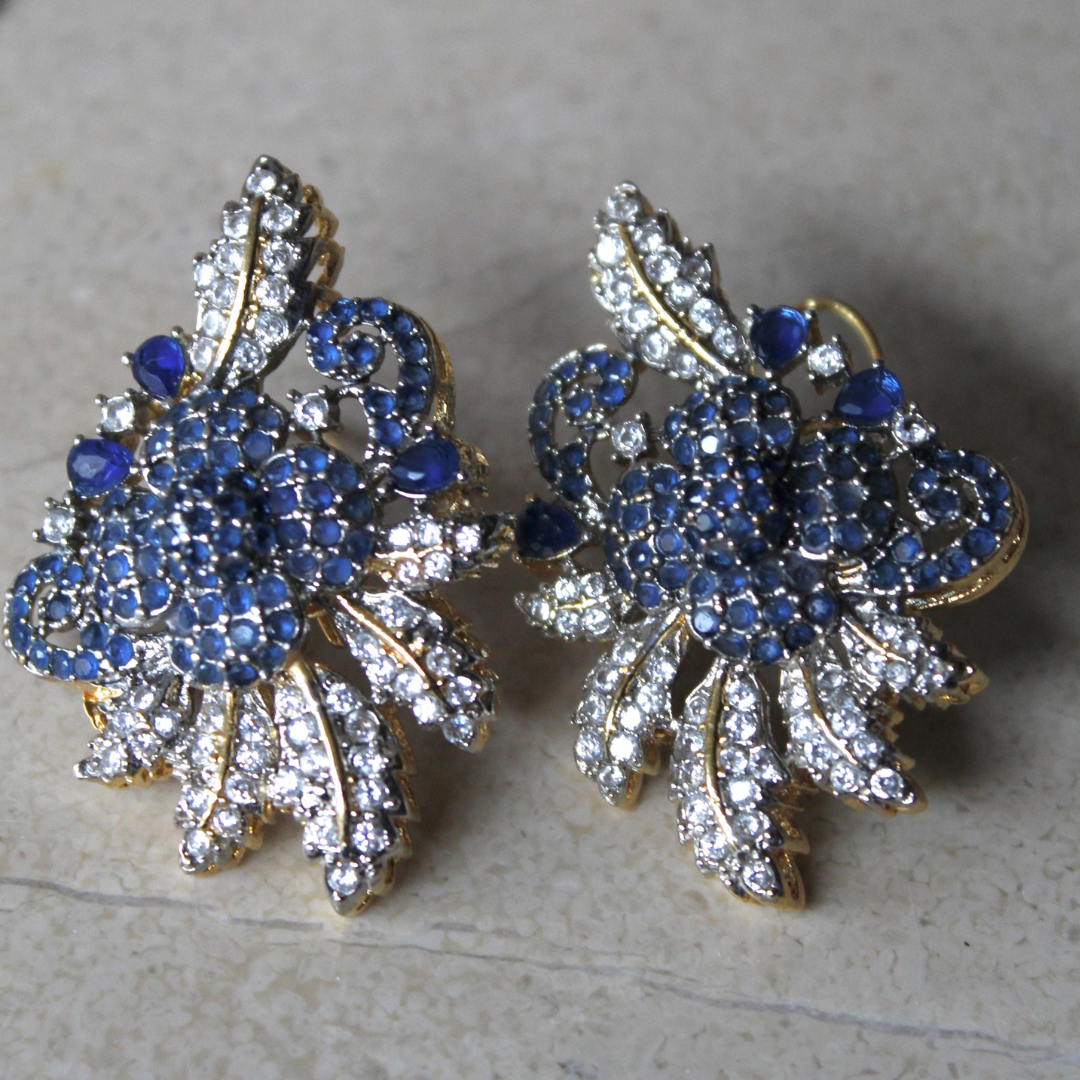 Elmas Çiçekler Earring