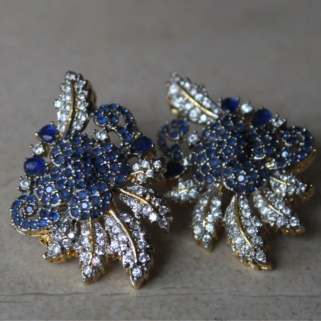 Elmas Çiçekler Earring